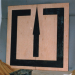 ”Notausgang” Holz-Asphaltintarsie 2,4x2,4x0,04m