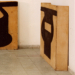 ”4 Holz-Asphaltintarsien” Museumskisten und Asphalt