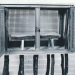 ”Kellerfenster-Schrank” Detail Glasfaserbeton, Kellerfenster, Ahornbrett, Buchenholzäste